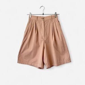 Shaina Mote Tan Cotton Bermuda Boy Shorts- Size 0, Slow Fashion, Minimalist $272